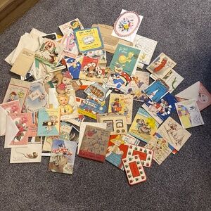 Huge lot of over 70 assorted vintage cards
